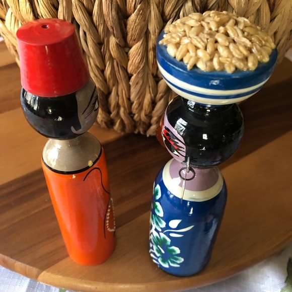 Antique Egyptian Handmade Spindle Wood Set - Picture 7 of 9